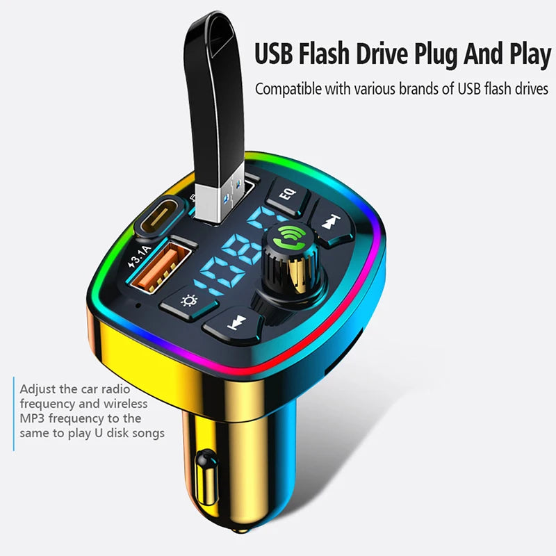 Transmisor FM Bluetooth 5.0 para Coche