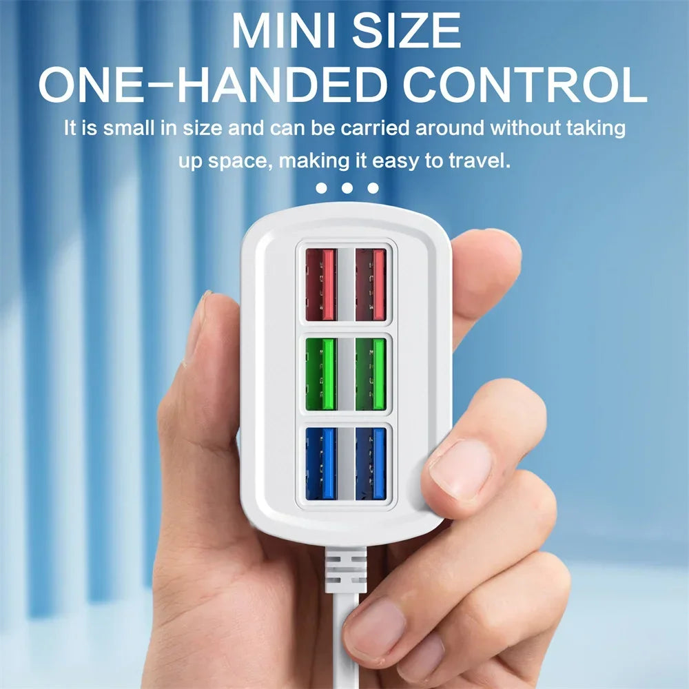 Cargador USB Rápido 6 en 1 con Cable