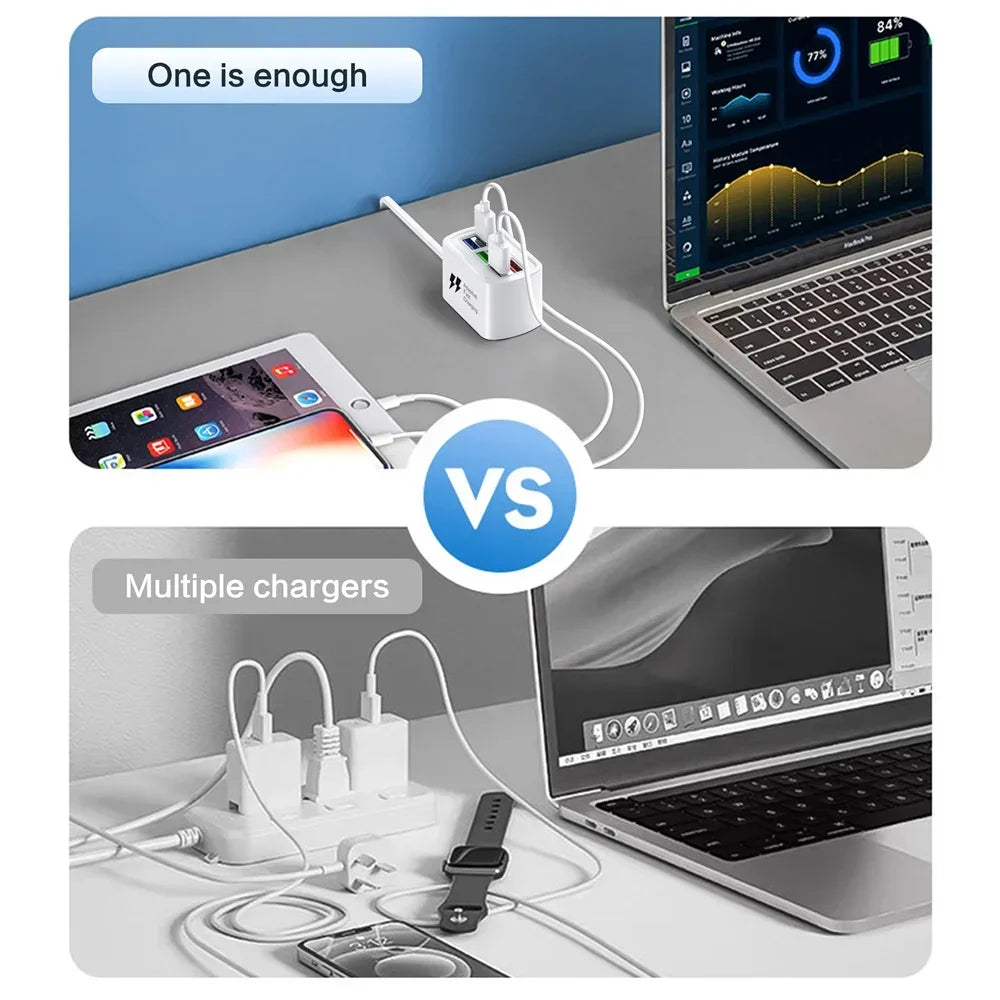 Cargador USB Rápido 6 en 1 con Cable