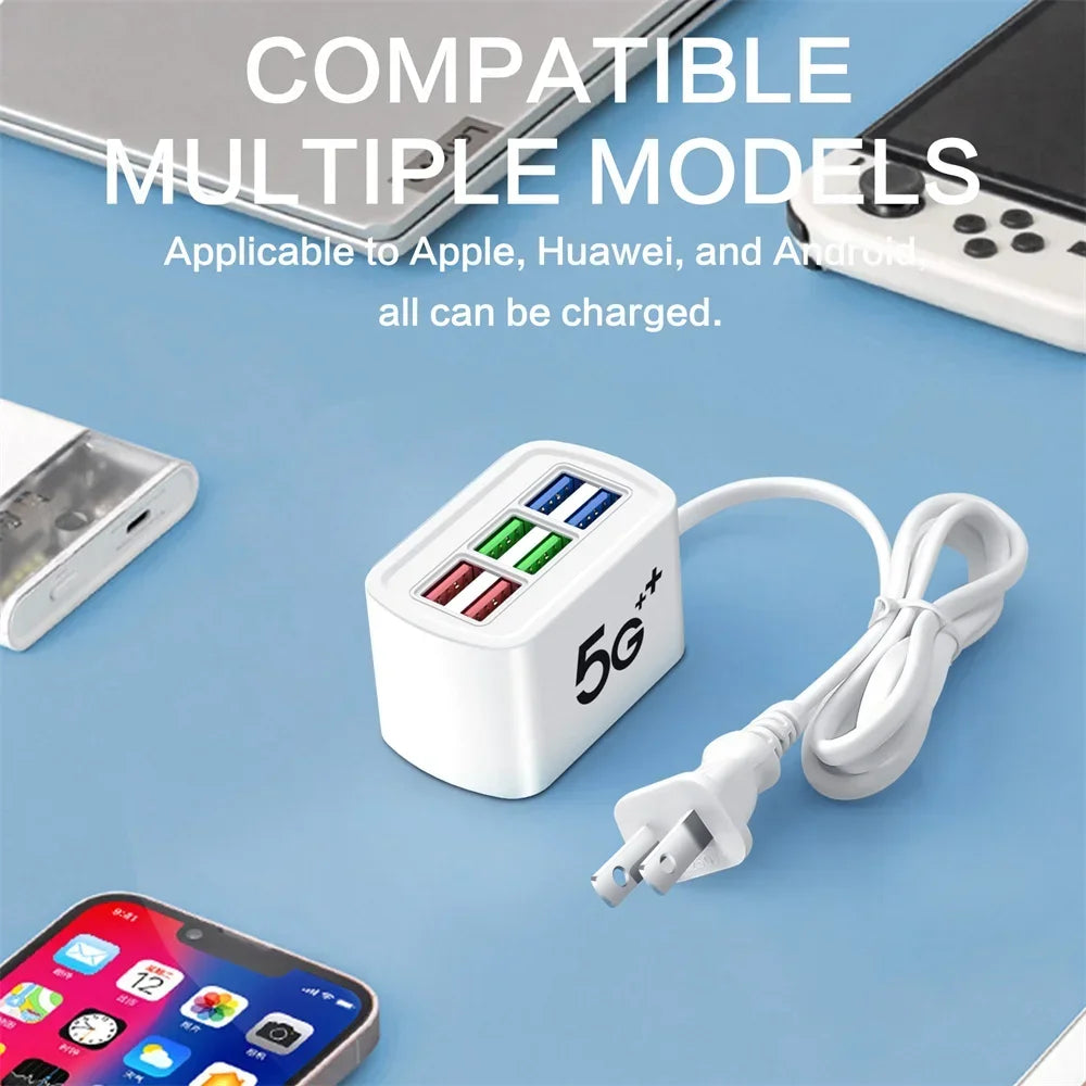 Cargador USB Rápido 6 en 1 con Cable