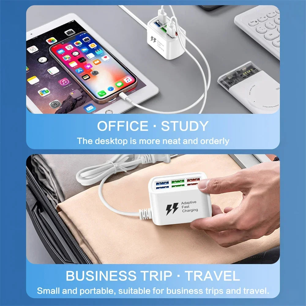 Cargador USB Rápido 6 en 1 con Cable